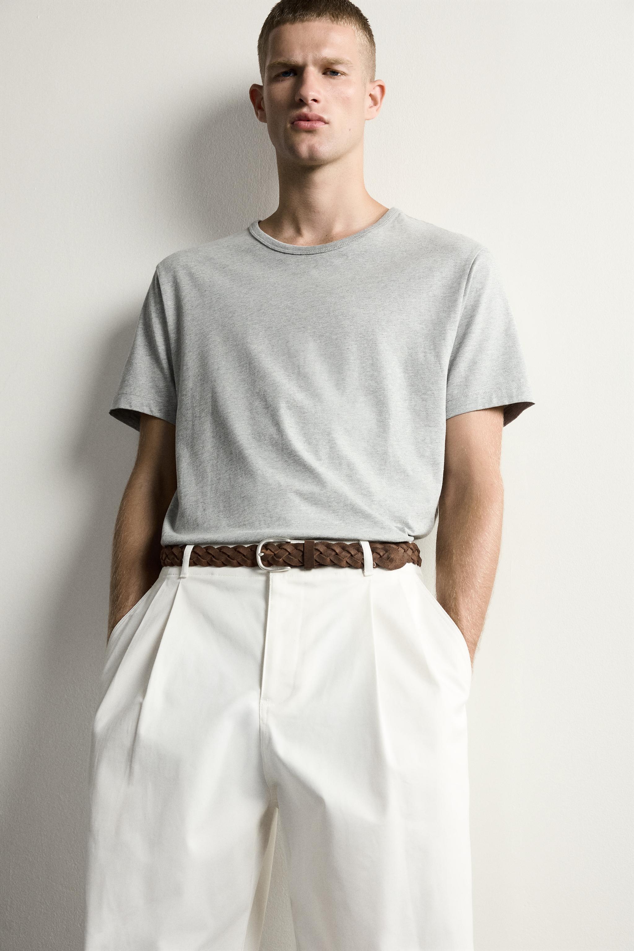 WAXED EFFECT BRAIDED LEATHER BELT